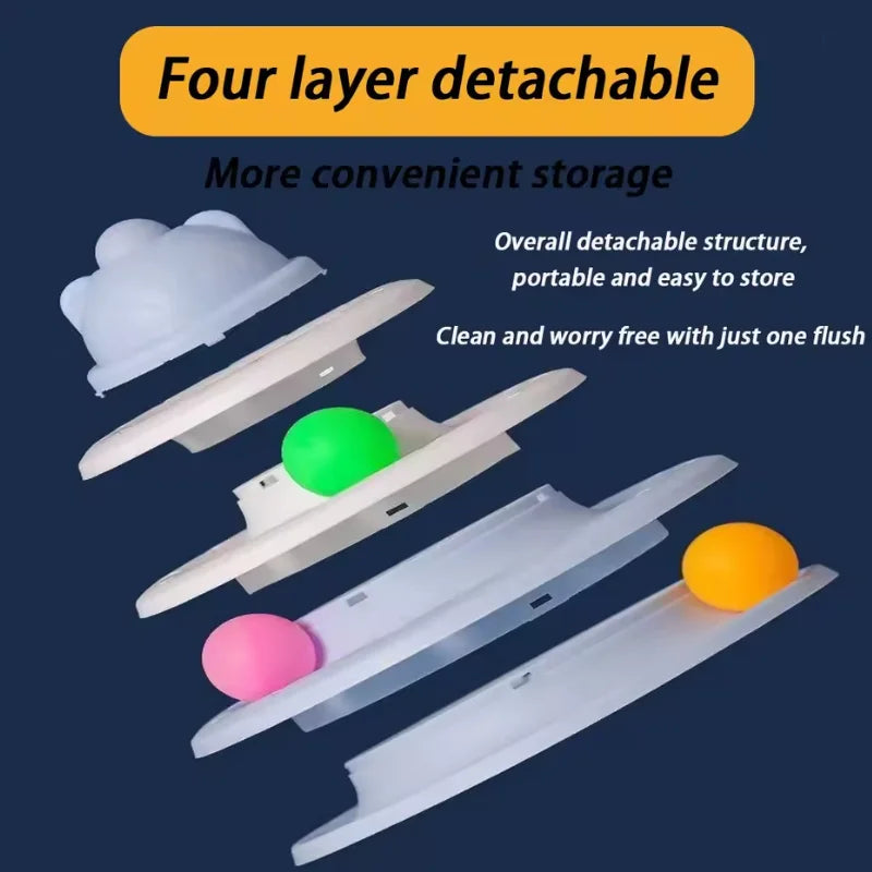 4 Level Interactive Cat Toy Ball Tower with Turntable Roller Track Intelligence Training Puzzle Game for Indoor Kitties Toys