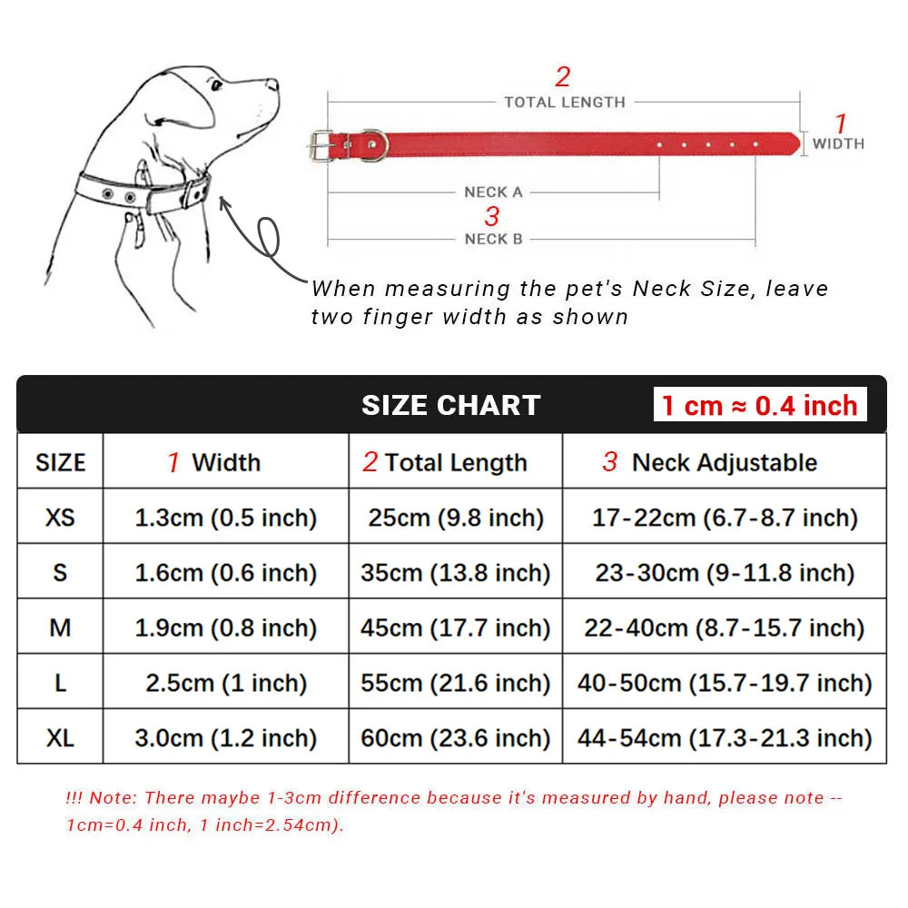 Customized PU Leather Dog Collar Soft Padded Dogs Collars Free Engraving Name for Small Medium Large Dogs Cat Adjustable XS-XL