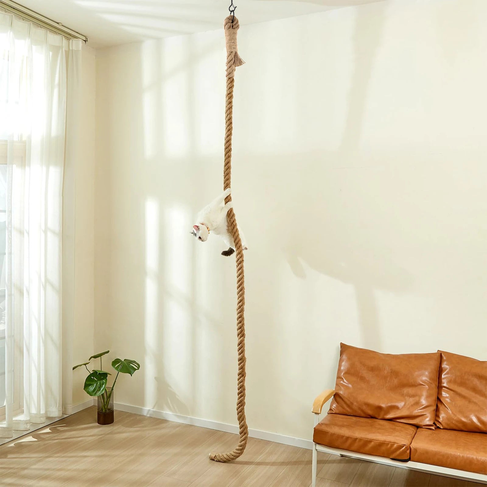 Cat Sisal Climbing Rope Climber Tree For Play Climbing Scratching Post Interactive Toys Jungle Gym Exercise for Indoor Cats