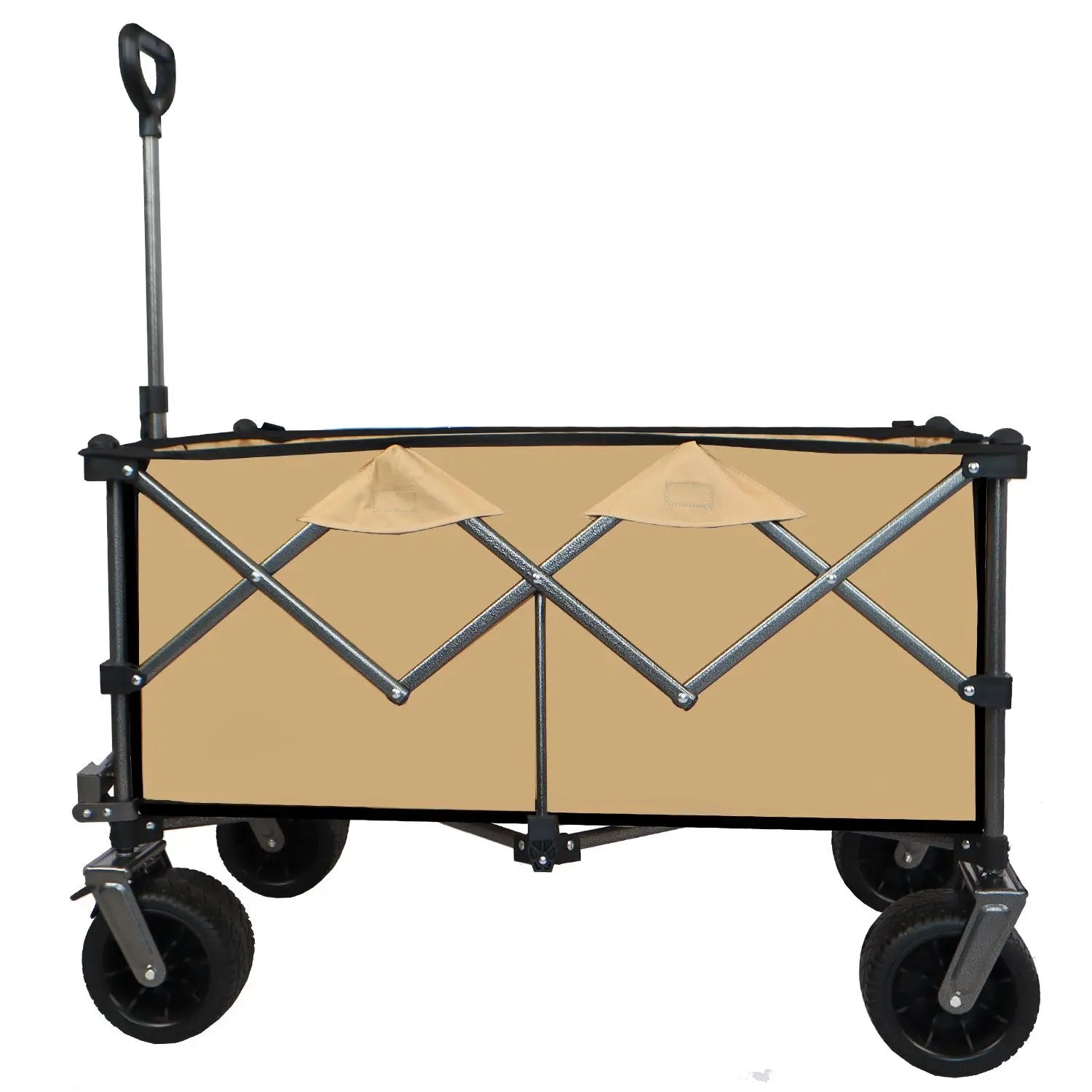 Collapsible Folding Camping Cart Push Pull Beach Wagon for Convenient Travel