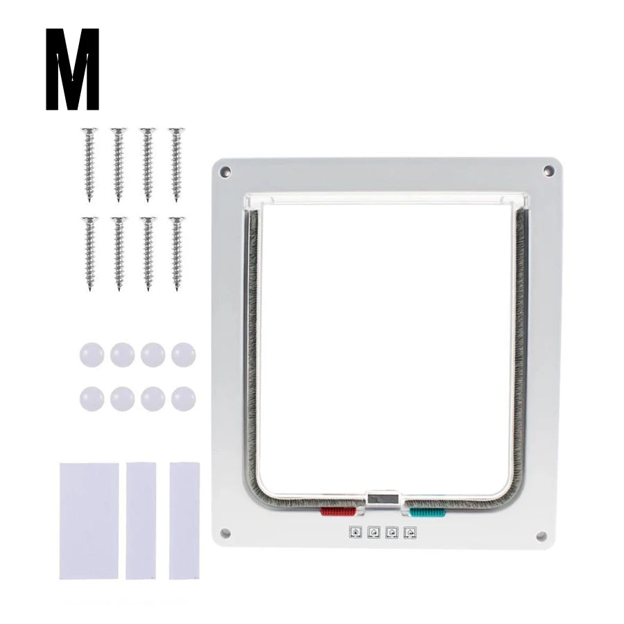 1pcs pet door, cat door, two-way access door, glass acrylic board, cat and dog house