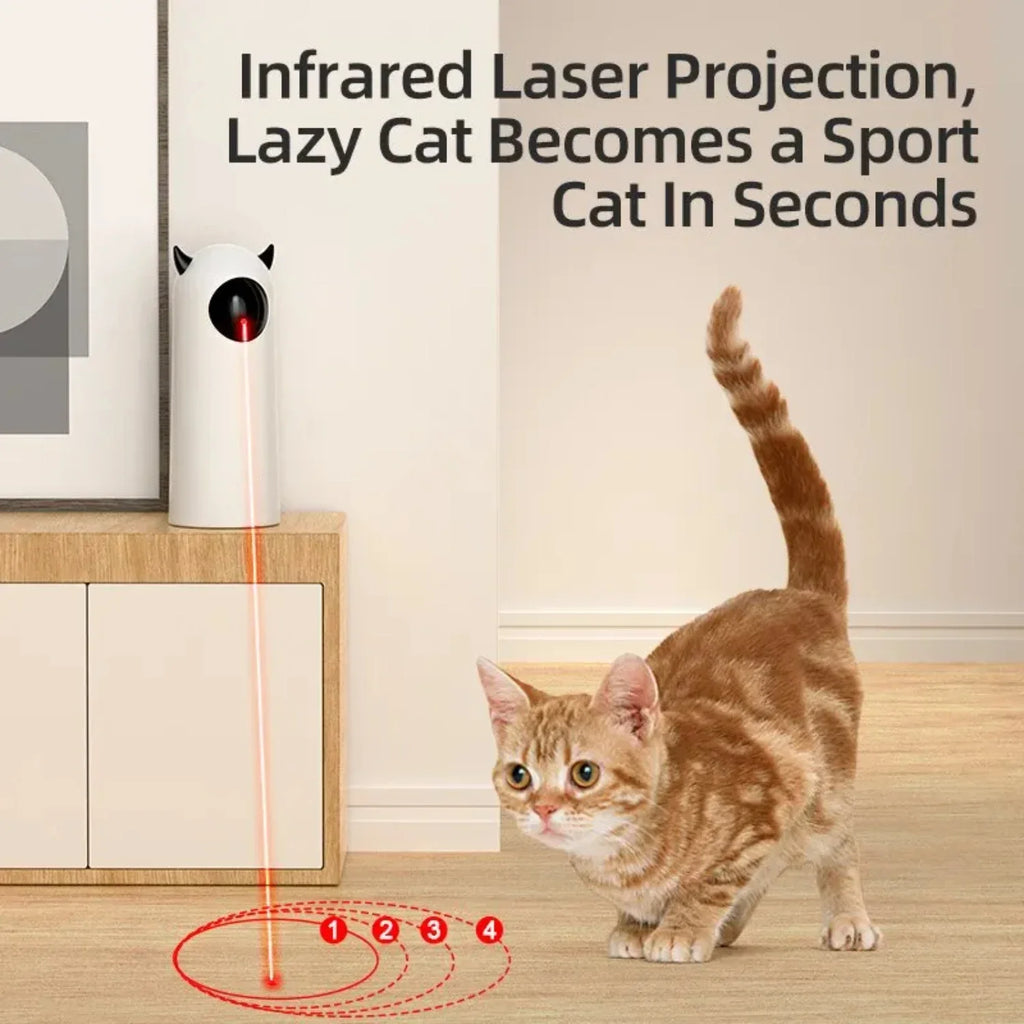 Automatic Interactive Cat Toy Smart LED Laser Pointer for Indoor Teasing Pet Accessories Handheld Electronic Toy Ideal for pet