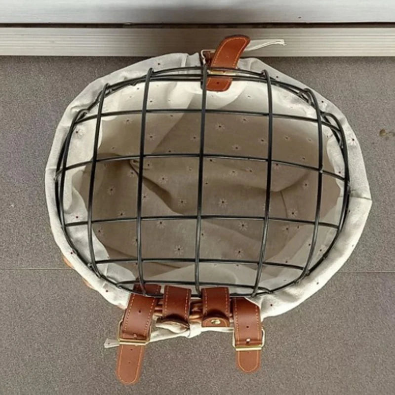 Cat Dog Bicycle Front Handlebar Basket Pets Seat Handwoven Wicker MTB Road Bike Basket Pet Cat Dog Carrier