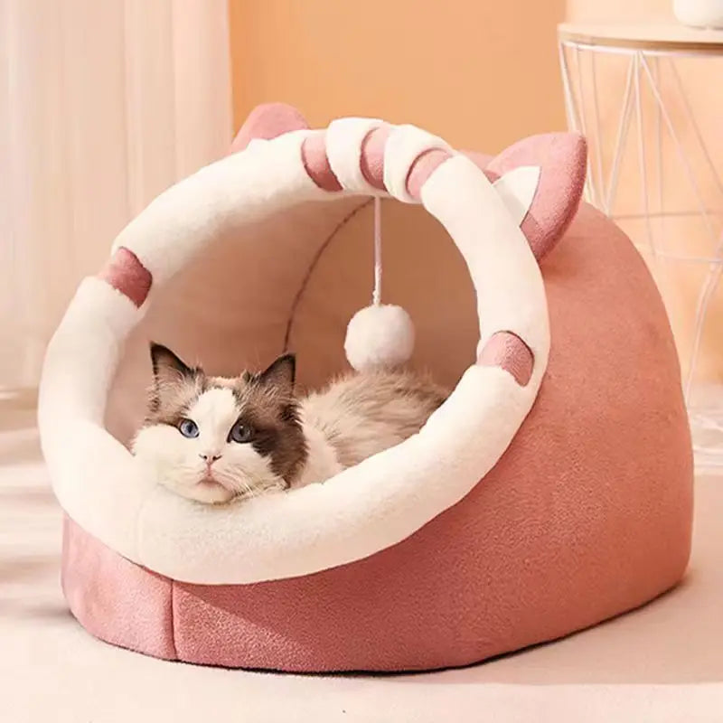Deep Sleep Cat Bed Warm Pet Basket Cozy Cat House Kitten Lounger Cushion Cat Nesk Tent Very Soft Small Dog Mat Bag Cave Cats Bed