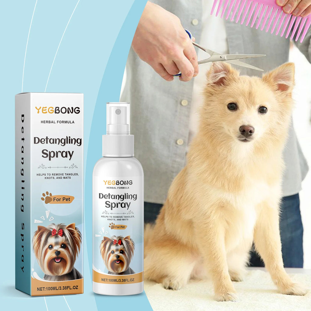 Dog Grooming Spray Effectively Remove Dirt Impuritie Solve Hair Tangles Smoothing Hair Lasting Moisturizing Pet Detangling Spray