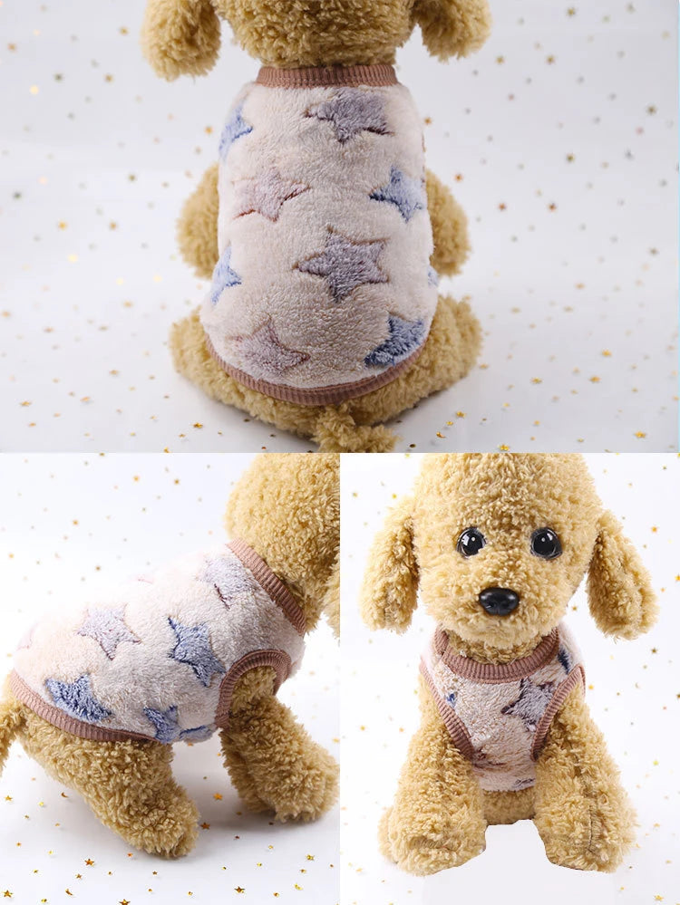 Cute Dog Clothes Winter For Small Medium Dogs Cat Soft Fleece Warm Dog Coat Jacket For Puppy Chihuahua Yorkies Pets Sweater Vest