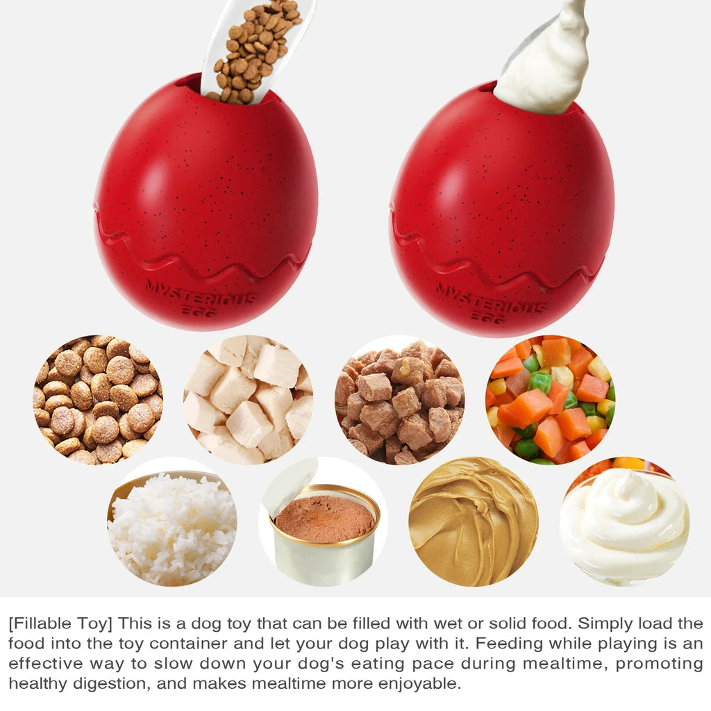 Dog Toy For Small Large Dogs Dinosaur Eggs Slow Feeder Pet Interactive Toys Release Anxiety French Bulldog Labrador Chew Toy