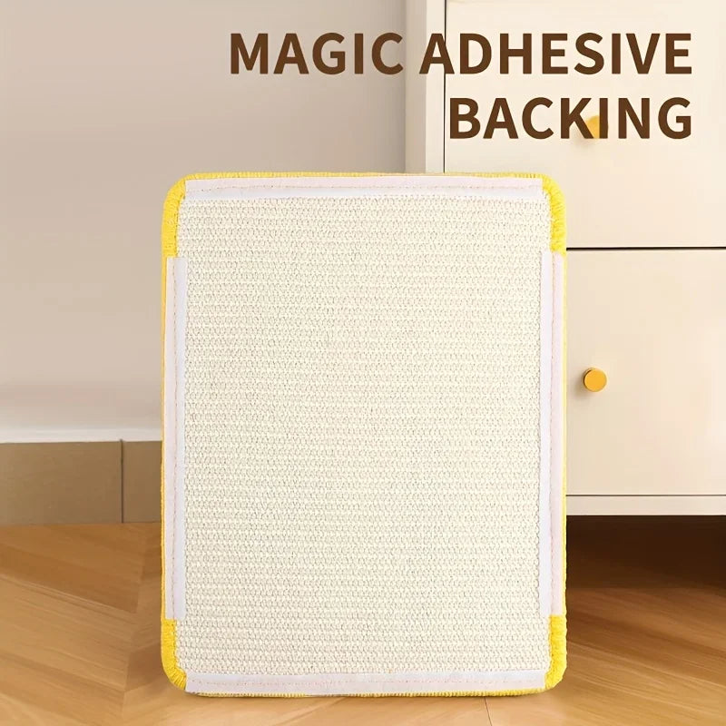 Durable Wall-Mounted Cat Scratching Post & Mat - Stitched Edges,Soft Fabric for Indoor Clawing Play,Space-Saving Design for Cats