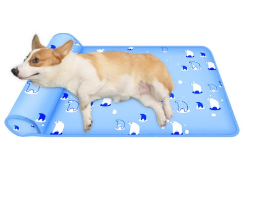 Summer Cooling Dog Mat With Pillow For Dog Cat Breathable Ice Pad Washable Sofa Breathable Print Cooling Pet Dog Bed For Dogs - Get It for Your Pets - Pet Store