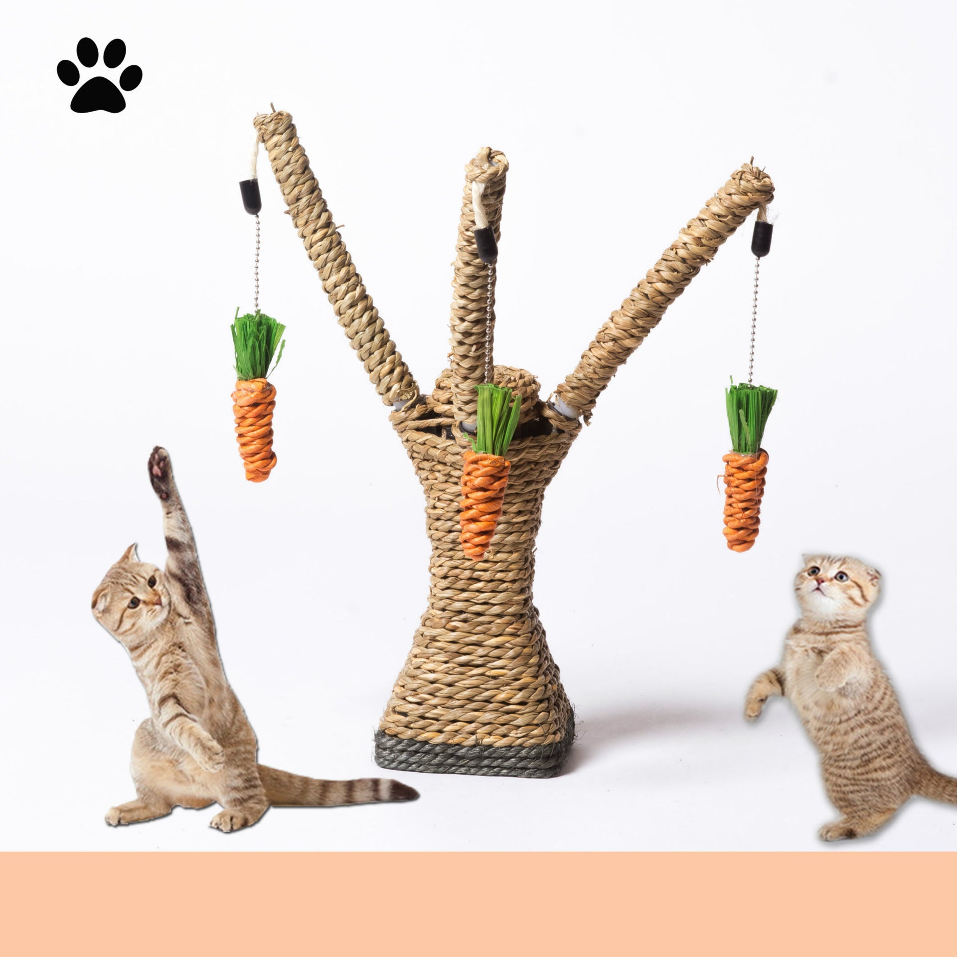 Theclimbing frame sisal rope scratchingtoytoys, sisal grinding claws scratching post platform pet supplies - Get It for Your Pets