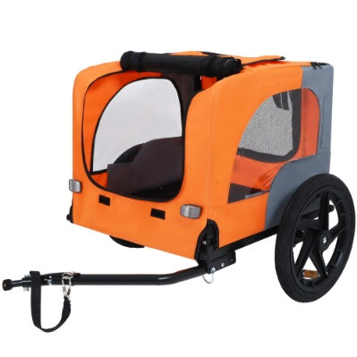 Utdoor Heavy Duty Collapsible Pet Bike Trailer With 16-Inch All Terrain Wheels & Universal Hitch   Foldable Dog Cargo Carrier Cart For Bicycles - Get It for Your Pets - Pet Store