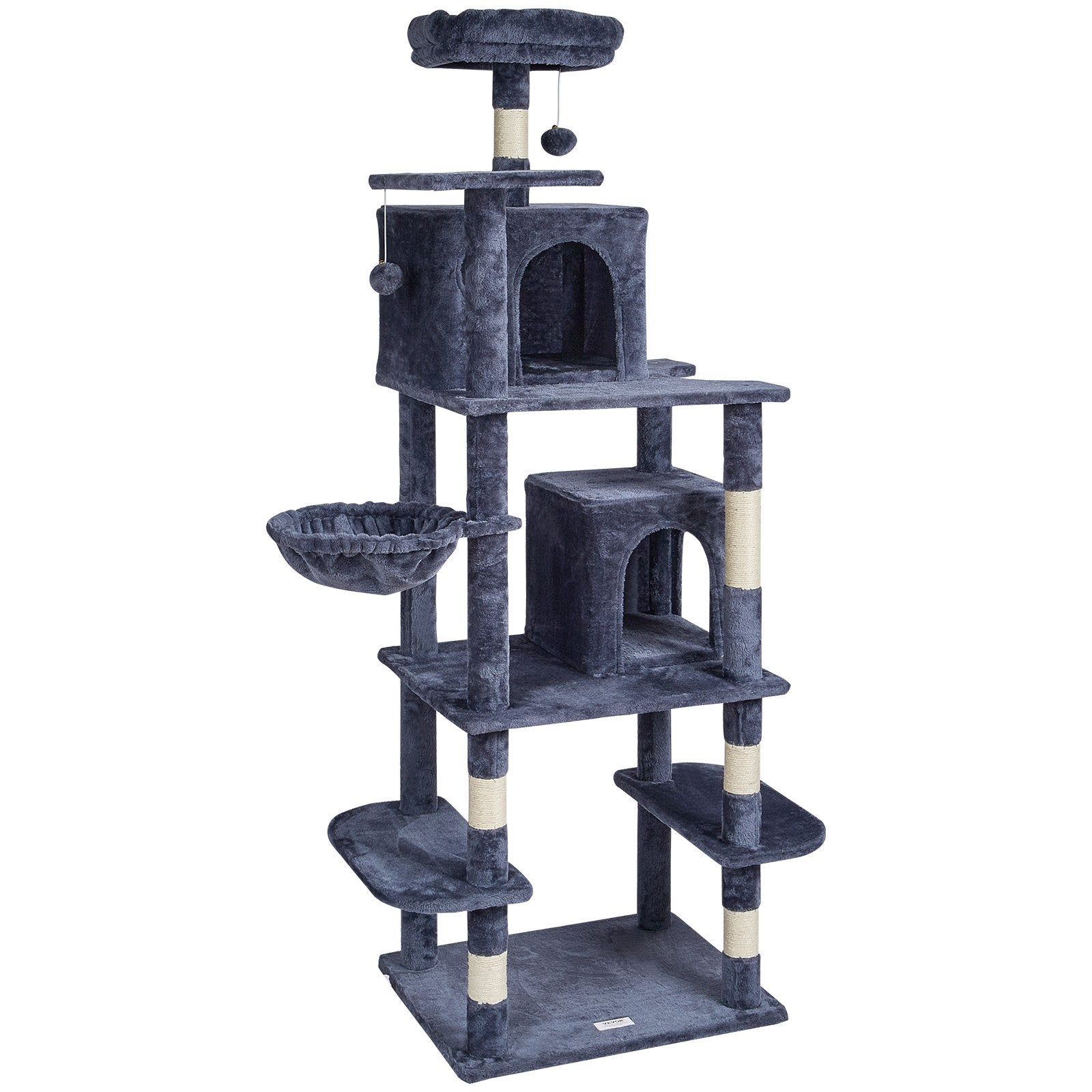 VEVOR Cat Tree Cat Tower With Cat Condos Sisal Scratching Post Dark Grey - Get It for Your Pets - Pet Store