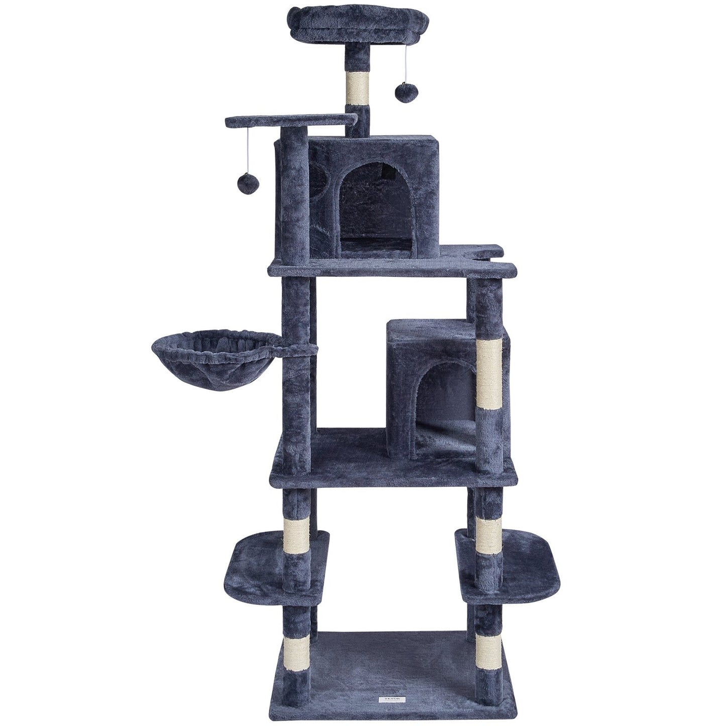 VEVOR Cat Tree Cat Tower With Cat Condos Sisal Scratching Post Dark Grey - Get It for Your Pets - Pet Store