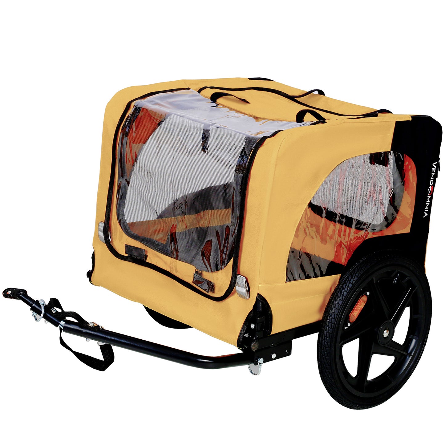 Yellow Outdoor Heavy Duty Foldable Practical Pet Stroller Dog Carrier With Bicycle Tow - Get It for Your Pets - Pet Store